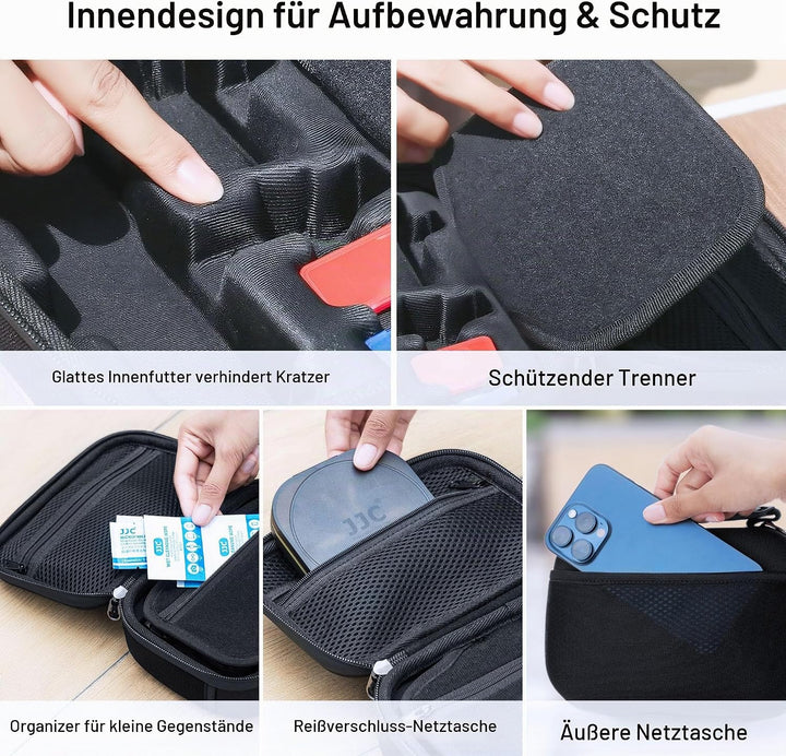 JJC Eva Umhängetasche für DJI Osmo Pocket 3 Tasche mit Schultergurt | Wasserdichte Koffer für DJI Os