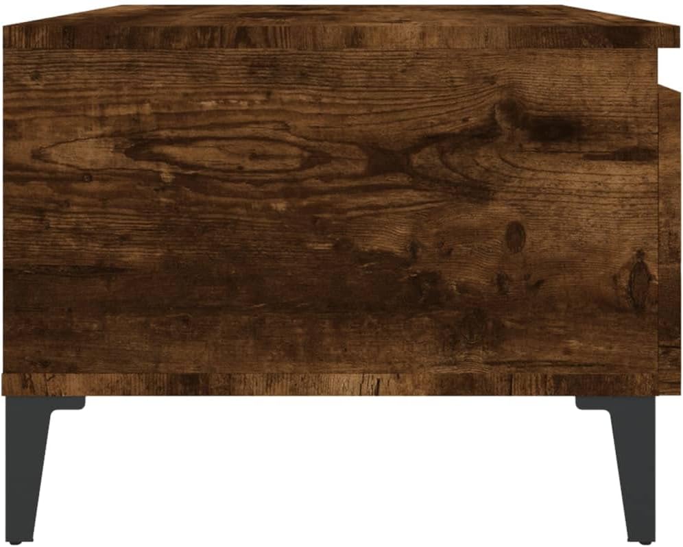 Tavolino da Salotto Rovere Fumo 50x46x35cm in Legno Multistrato