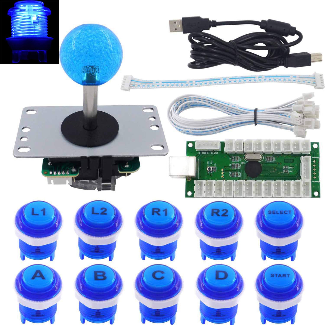 Arcade Game LED DIY Kit Mechanical Keyboard Switch LED Button PC MAME Retropie Arcade Joystick Contr