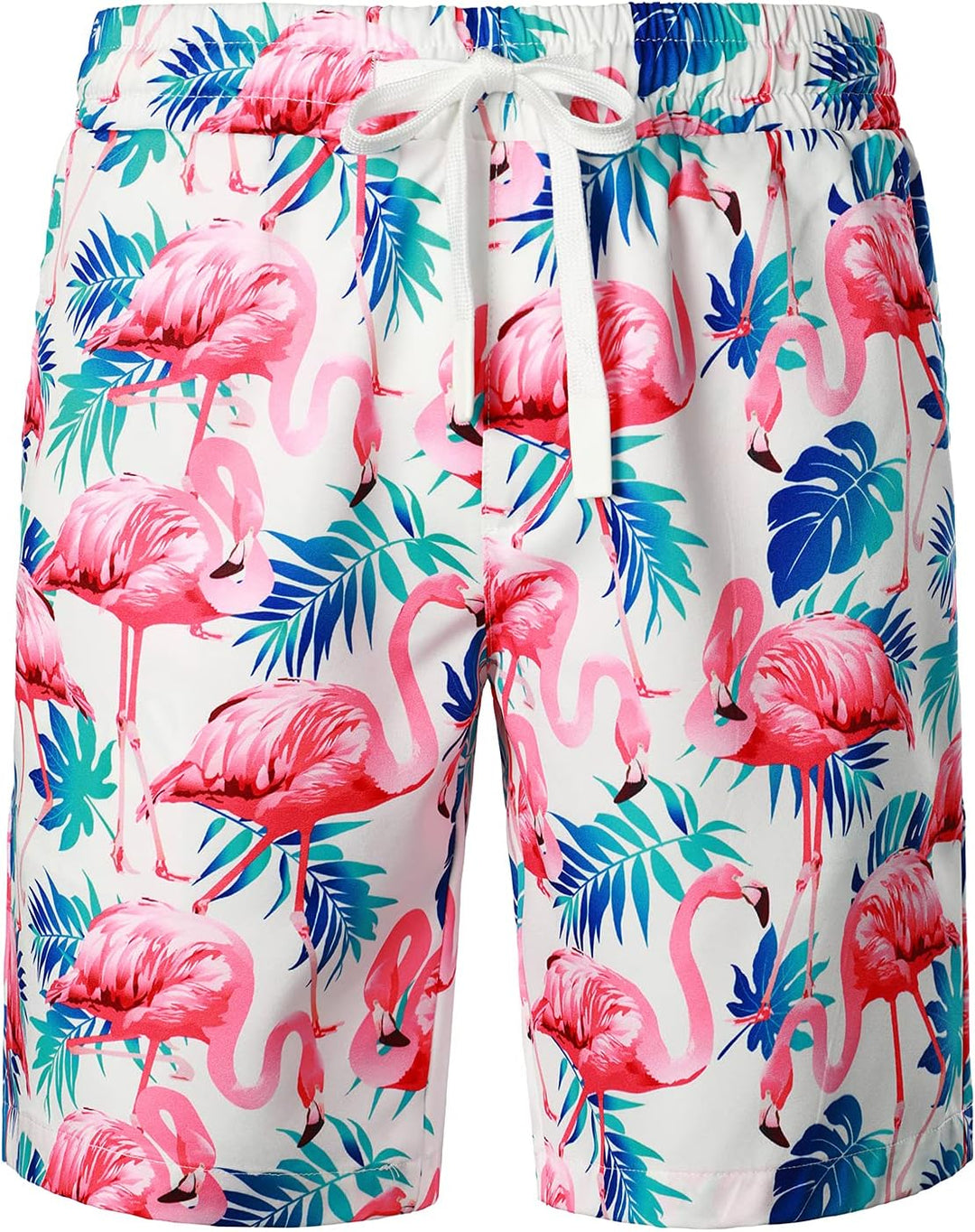JOGAL Herren Hawaii Hemd Männer Flamingo Kurzarmhemd und Kurze Hose Set Strand Outfit Sommerhemd Für