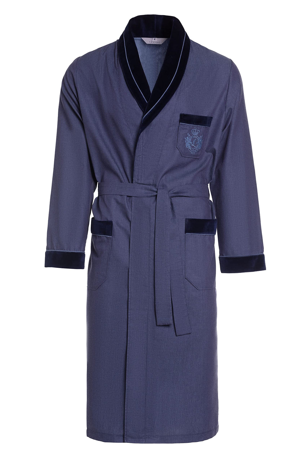 R Revise Herren Morgenmantel RE-505-100% Baumwolle - Leicht und dünn – Elegant M Dunkelblau 50, M Du