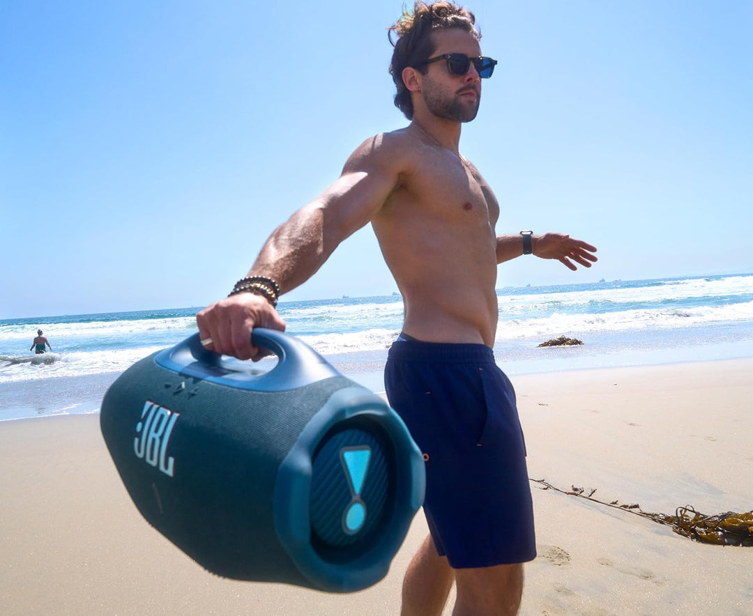 JBL Boombox 4 Tragbarer Bluetooth Lautsprecher, JBL Pro Sound mit AI Sound Boost, IP68 Wasser- und S