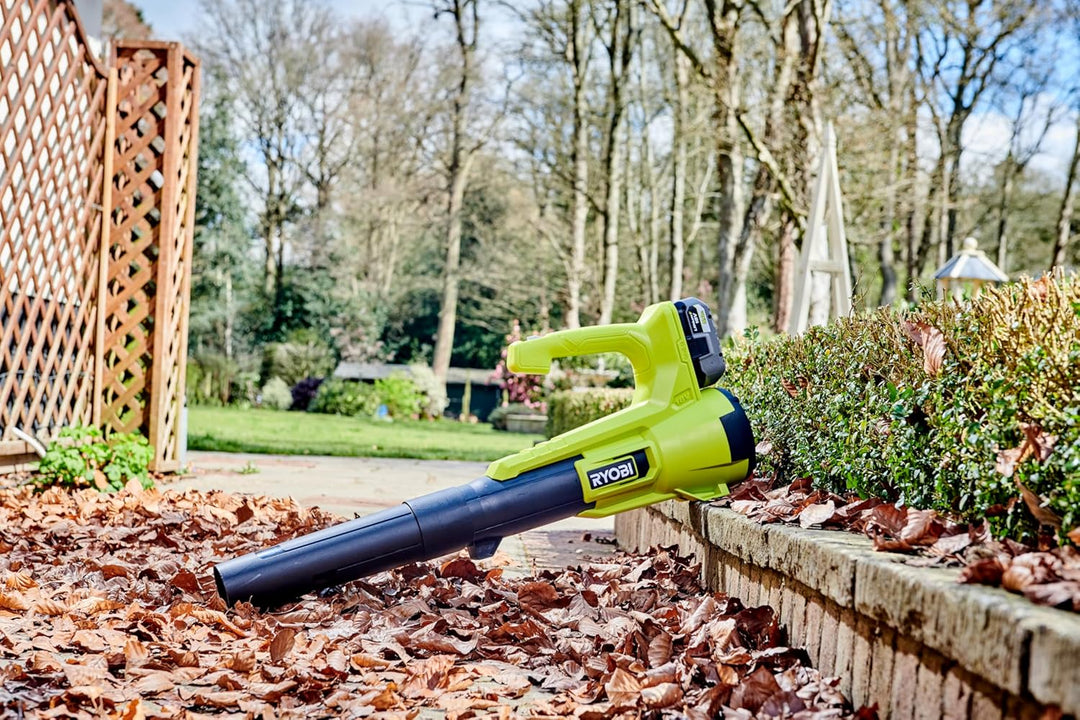 RYOBI 18 V ONE+ Akku-Laubgebläse RY18BLA-0 (145 km/h Luftgeschwindigkeit, Luftvolumen 7,1 m³/min; oh