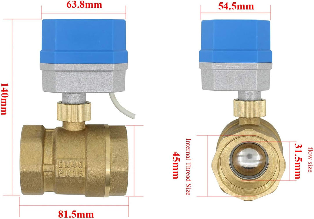 2 Modi - 2 wege motorkugelhahn 12v zonenventil 2 wege ventil elektrisch 1/2 3/4 1 1-1/4 1-1/2 2 zoll