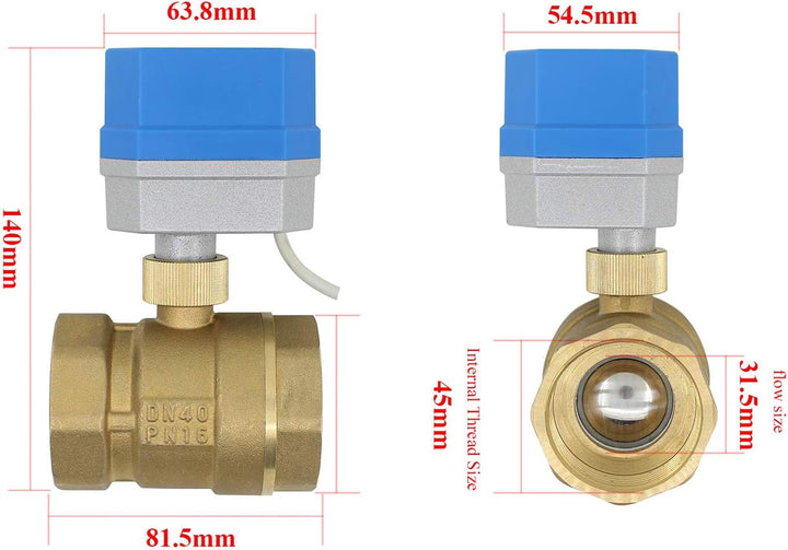 2 Modi - 2 wege motorkugelhahn 12v zonenventil 2 wege ventil elektrisch 1/2 3/4 1 1-1/4 1-1/2 2 zoll