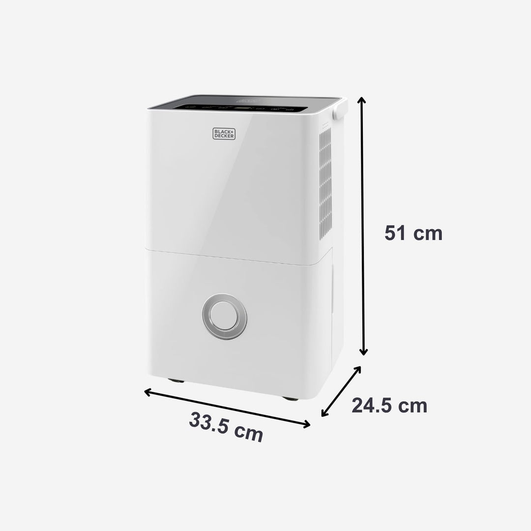 BLACK+DECKER Luftenfeuchter und Luftreiniger | 2 in 1 | 20L/24 Std. | HEPA13-Filter | Trocknungsfunk