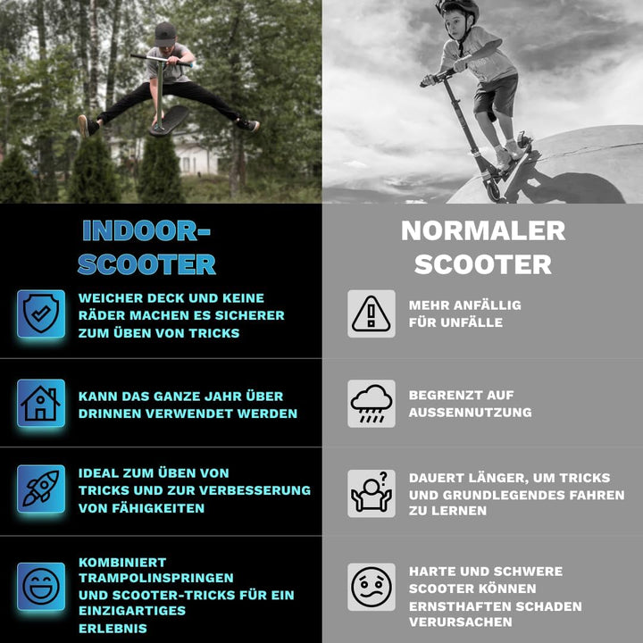 The Indo Trick Scooter - Stunt Scooter for Teens, Kids and Adults - Trampoline Scooter to Practice P