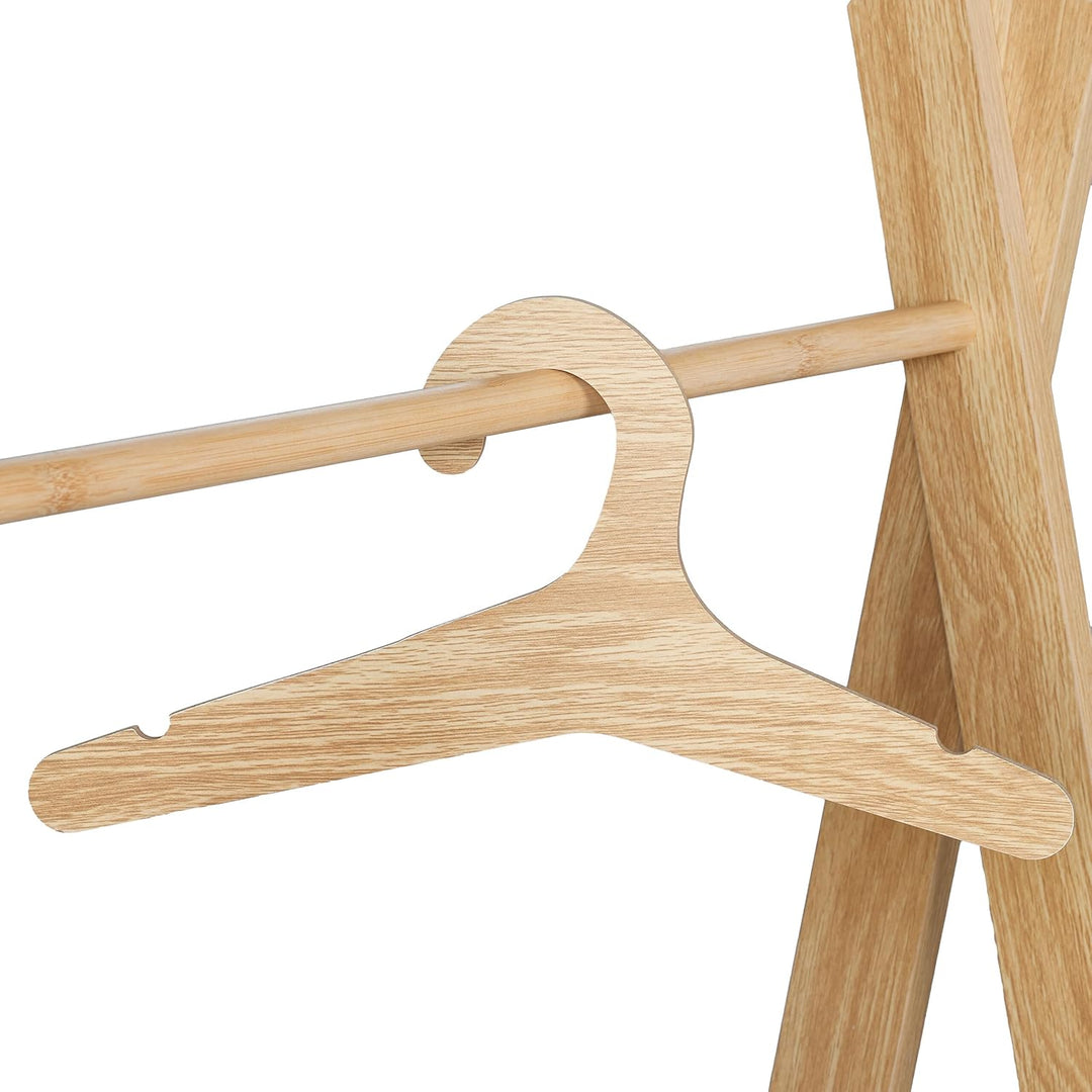 Relaxdays Kleiderständer Kinder, HBT 98,5 x 62 x 40 cm, 3 Kleiderbügel, Kleiderstange & Ablage, Kind