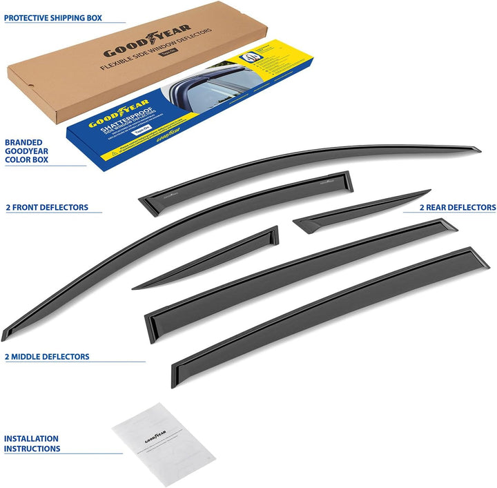 Goodyear Windabweiser für/kompatible mit Toyota RAV4 2013-2019 (IV) - Stick-on Regenabweiser - Autof