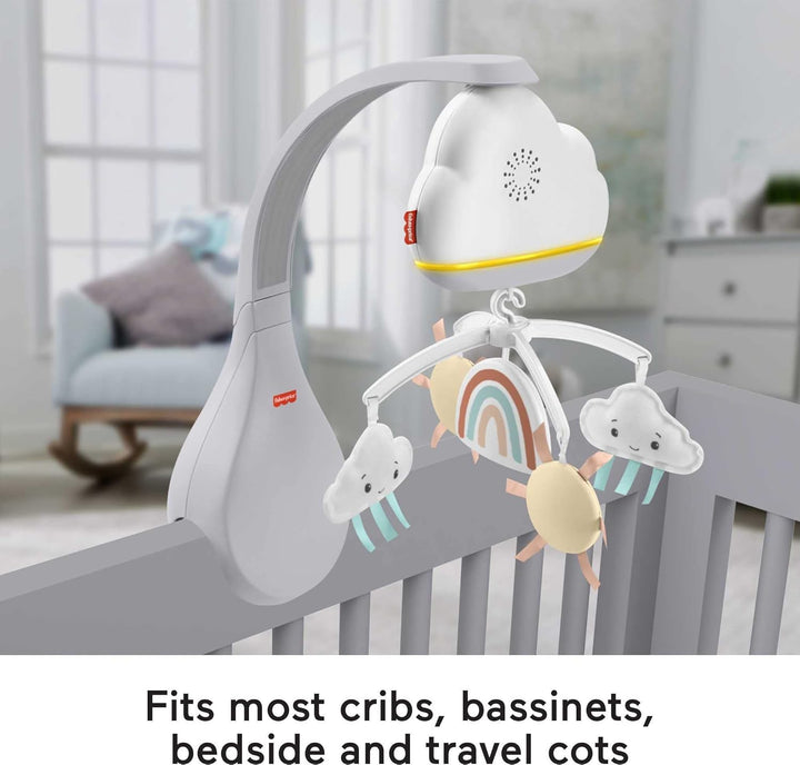 Fisher-Price HBP40 - Regenbogen-Mobile für Babybett, Tisch-Spieluhr und für Babys und Kleinkinder, S