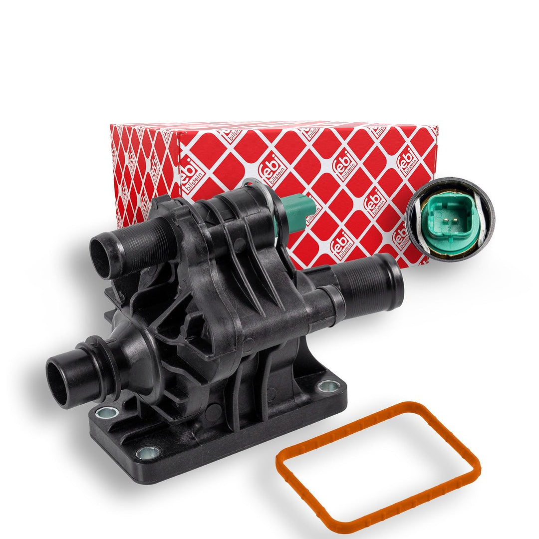 febi bilstein 36036 Thermostatgehäuse mit Temperaturschalter und Dichtung , 1 Stück