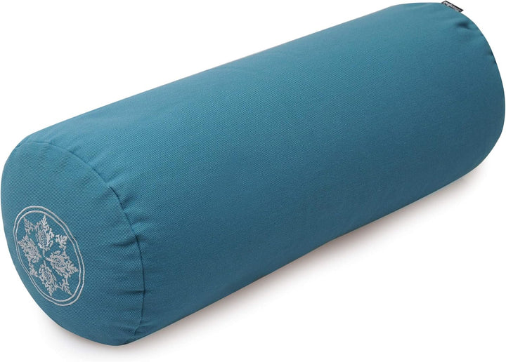 Yoga-Bolster rund - Vintage - Organic Cotton (62 x 21.5 x 21.5 cm) marine blau, marine blau