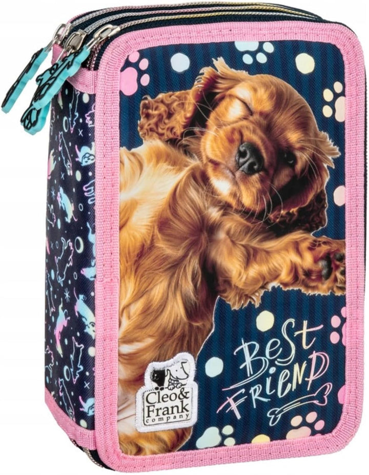 Goldkids - Federmäppchen 3 Fächer - Mäppchen für Mädchen und Jungen - Federmappe 3-Fach Federtasche