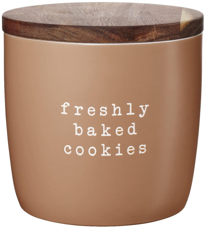 ASA Selection hey! Dose Freshly Baked Cookies – Vorratsdose aus New Bone China, Braun, Keksdose mit