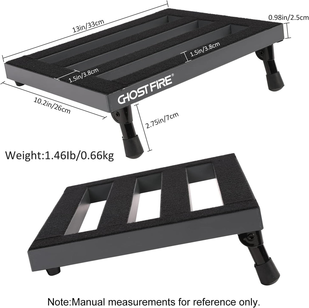 Ghost Fire Gitarren-Pedalboard aus Aluminiumlegierung, superleichtes Effekt-Pedalboard mit Tragetasc