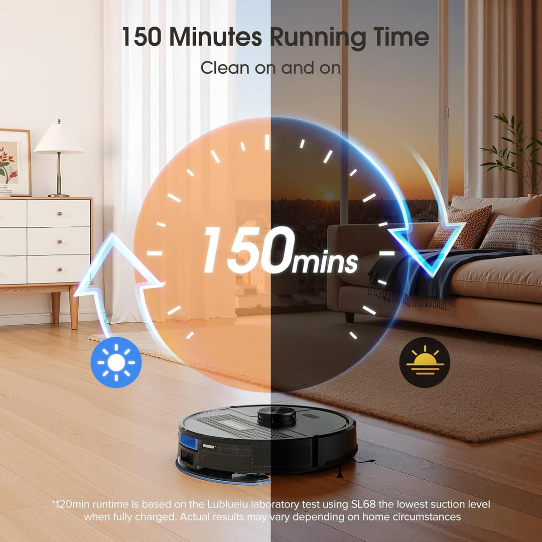 Lubluelu Saugroboter mit Wischfunktion 3-1, 4500Pa Staubsauger Roboter mit Lasernavigation, 54 dB Ro