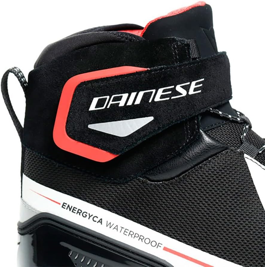 Dainese Herren Energyca D-wp Schuhe Shoes 46 EU Black White Lava Red, 46 EU Black White Lava Red