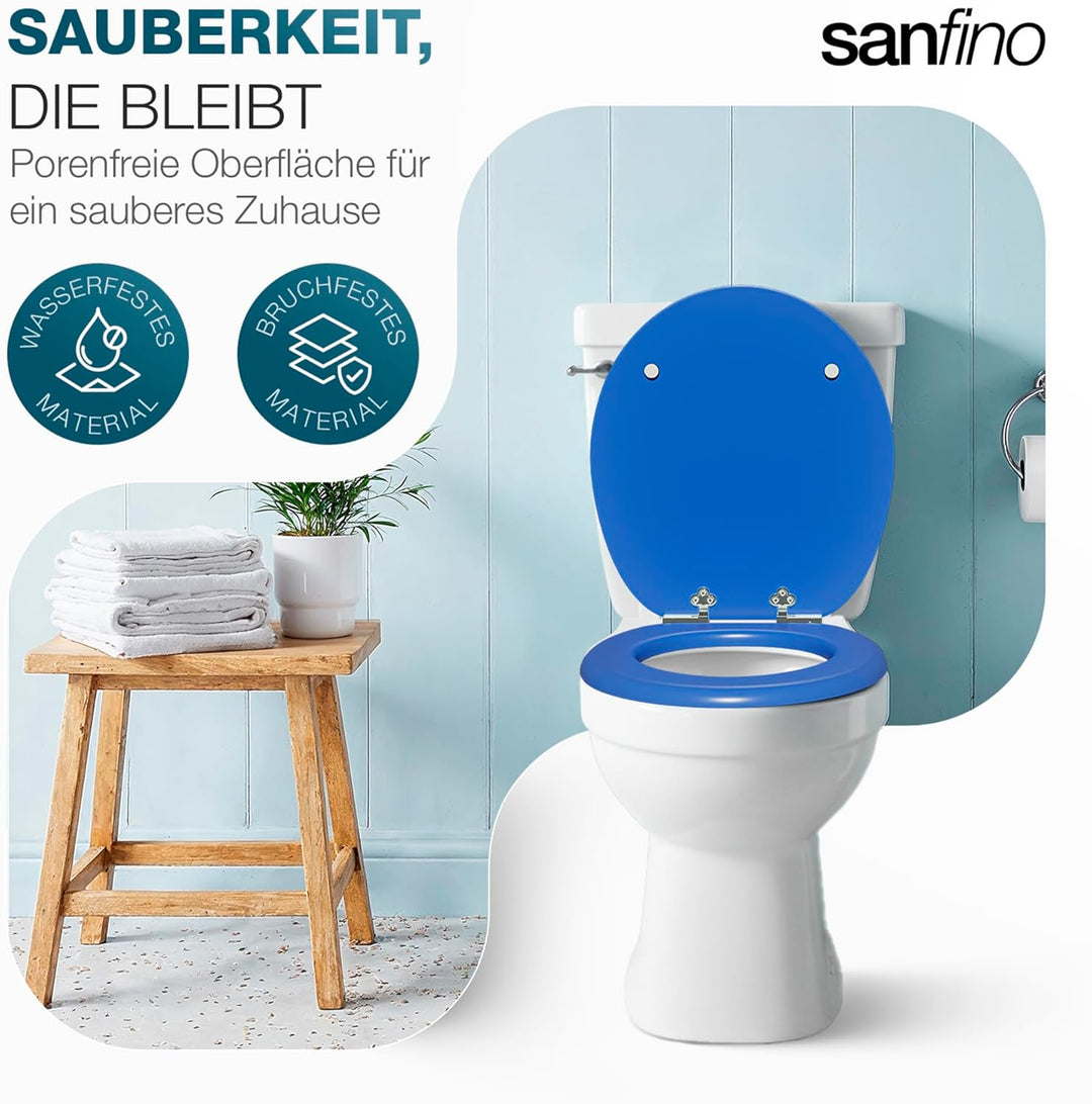 Premium WC Sitz mit Absenkautomatik – hochwertige Toilettendeckel aus Holz, viele bunte Motive, hohe