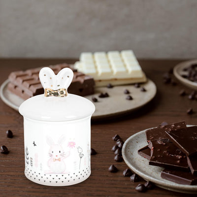 Angoily Kaninchen Luftdichtes Glas Hase Bonbonglas Bonbonbehälter Glas Bonbongläser Mit Deckel Kaffe