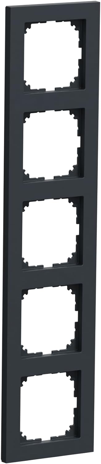 Schneider Electric Merten MEG4050-3614 M-Pure-Rahmen 5-fach für Steckdosen und Schalter, Anthrazit 5