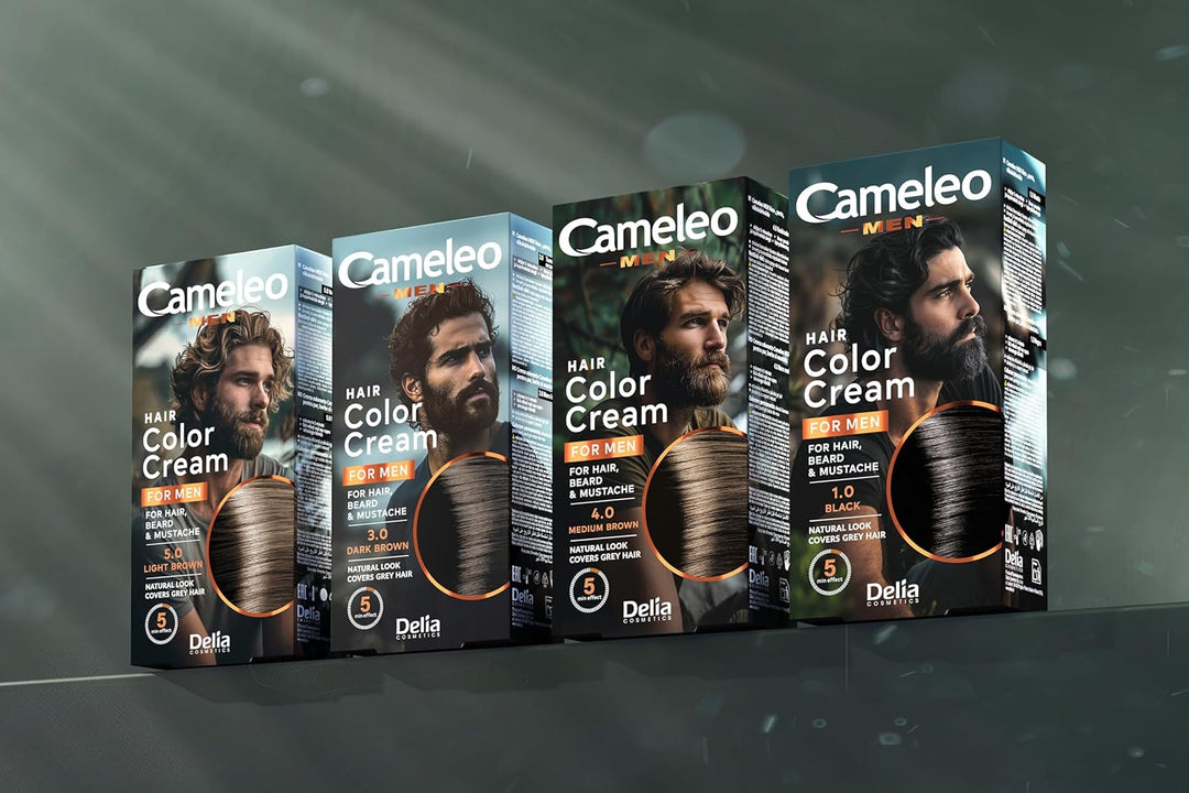 Cameleo für Männer - Permanentes Haarfärbemittel, Haartönung | Dunkelbraune Farbe für Haare, Bart &