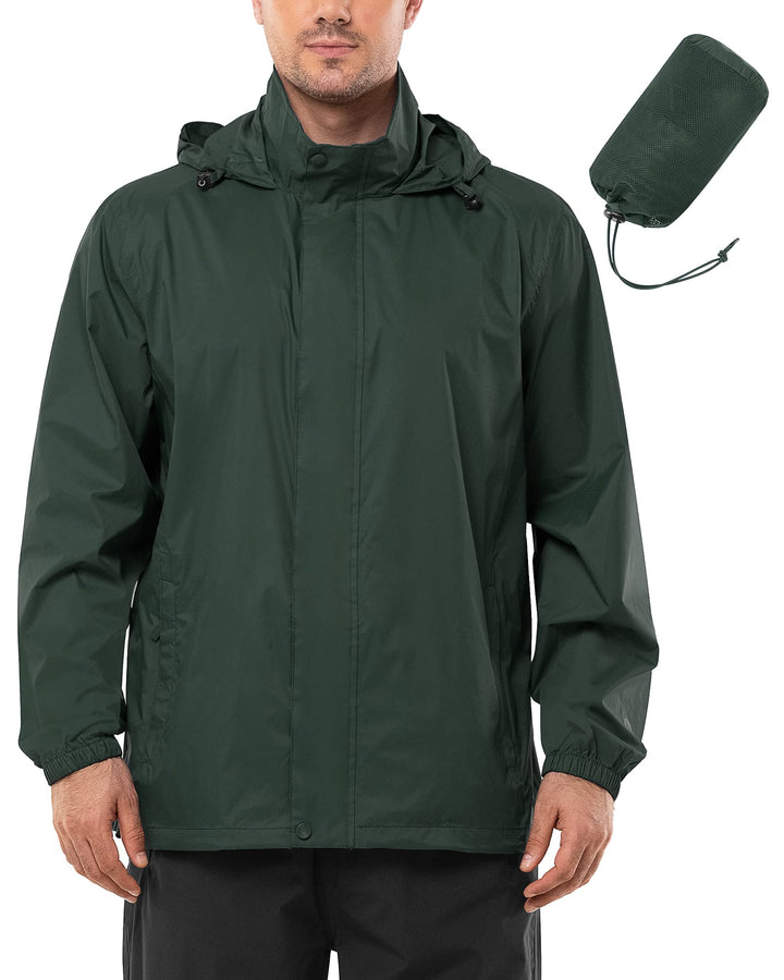 Outdoor Ventures Regenjacke Herren Wasserdicht Ultraleichte Dünne Faltbare Regenmantel Atmungsaktiv