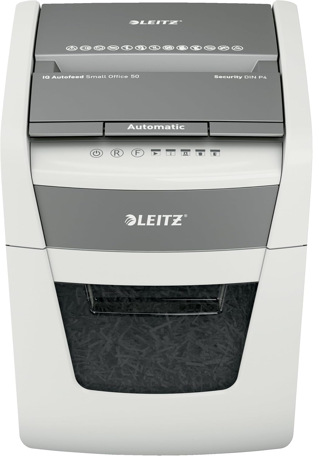 Leitz IQ Autofeed Small Office Partikelschnitt Aktenvernichter P4, Automatisch, 50 Blatt, 20 Liter A