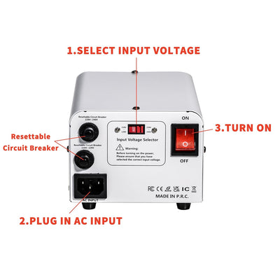 Yinleader 800VA 110V 220V Spannungswandler Ringkern-Transformator 800 Watt - In: 110V oder 220V / Ou