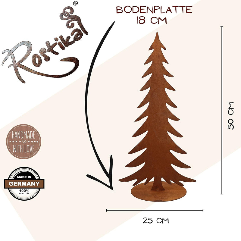 Rostikal Weihnachten Deko Tannenbaum 50 cm Weihnachtsdeko aussen Gartendeko Rost Höhe: 50 cm, Höhe: