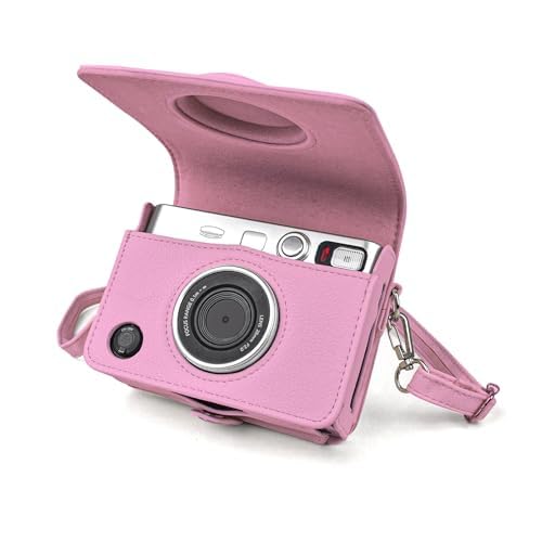 Rieibi Fujifilm Mini EVO Hülle - Vintage PU Leder Schutzhülle für Fuji Fujifilm Mini EVO Sofortbildk