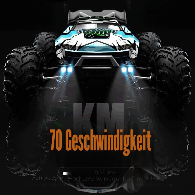 X-Verse 16101PRO 70KM/H Ferngesteuertes Auto Bürstenloser, 1:16 RC Auto Hohe Geländewagen Offroad Re