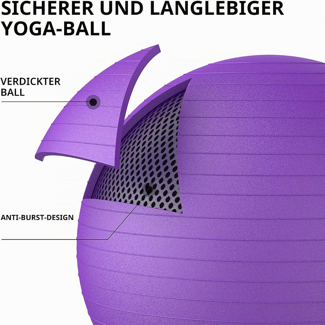 PROIRON Gymnastikball Pezziball Sitzball Trainingsball Fitnessball &amp; Balance für Core-Training mit P