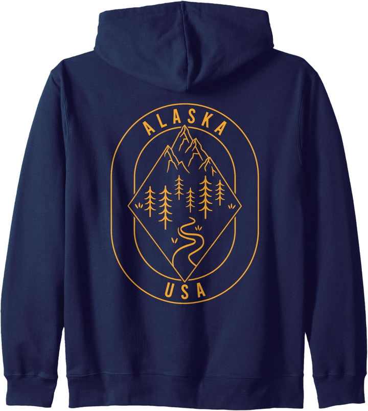 Alaska Mountains USA Wandern Outdoor Minimal Kapuzenjacke