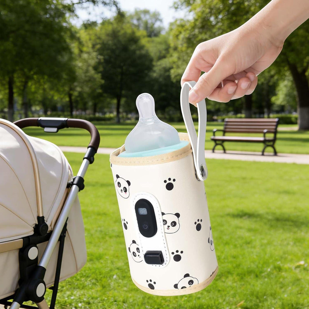 USB Tragbarer Babyflaschenwärmer mit LCD Display, Flaschenwärmer Baby Temperatur, Hält Flüssigkeiten