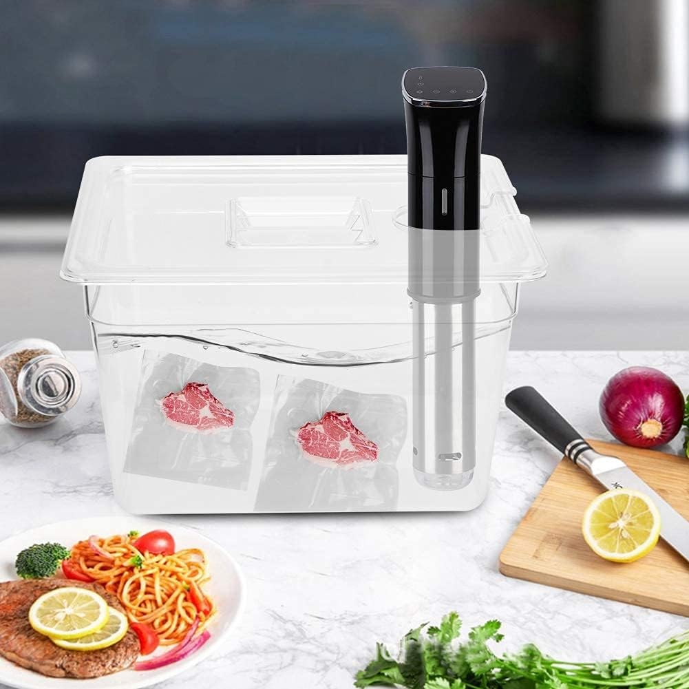 Sous Vide Behälter mit Scharnier und Deckel, Sous Vide Container 11L zusammenklappbarer Sous-Vide-St