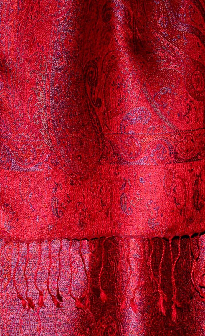 Lorenzo Cana - Herren Seidenschal Schal 100% Seide jacquard gewebt harmonische rot Farben mit Franse