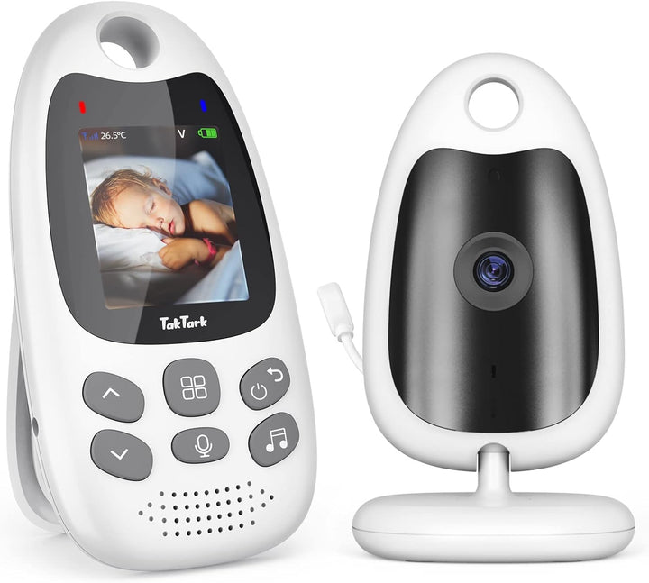 TakTark Babyphone mit Kamera, Babyfon mit Kamera 2'' Video Baby Monitor, Kamera und Audio Babyphone