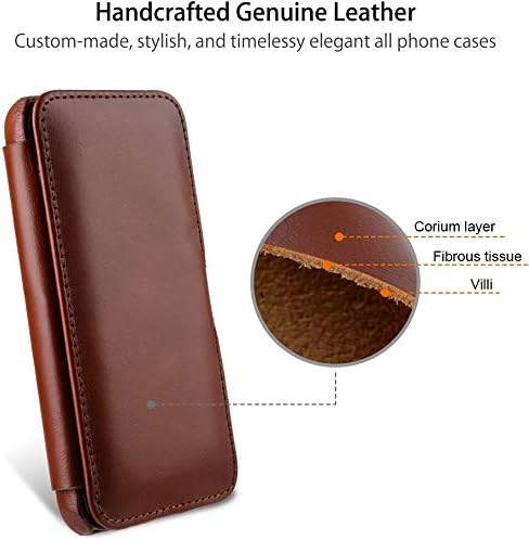 STILGUT Book Case kompatibel mit iPhone 12 Mini (5.4“) Hülle aus Leder mit Clip-Verschluss, Klapphül