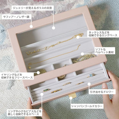 Stackers Blush Classic Jewellery Box Display Drawer Blush Pink, Blush Pink