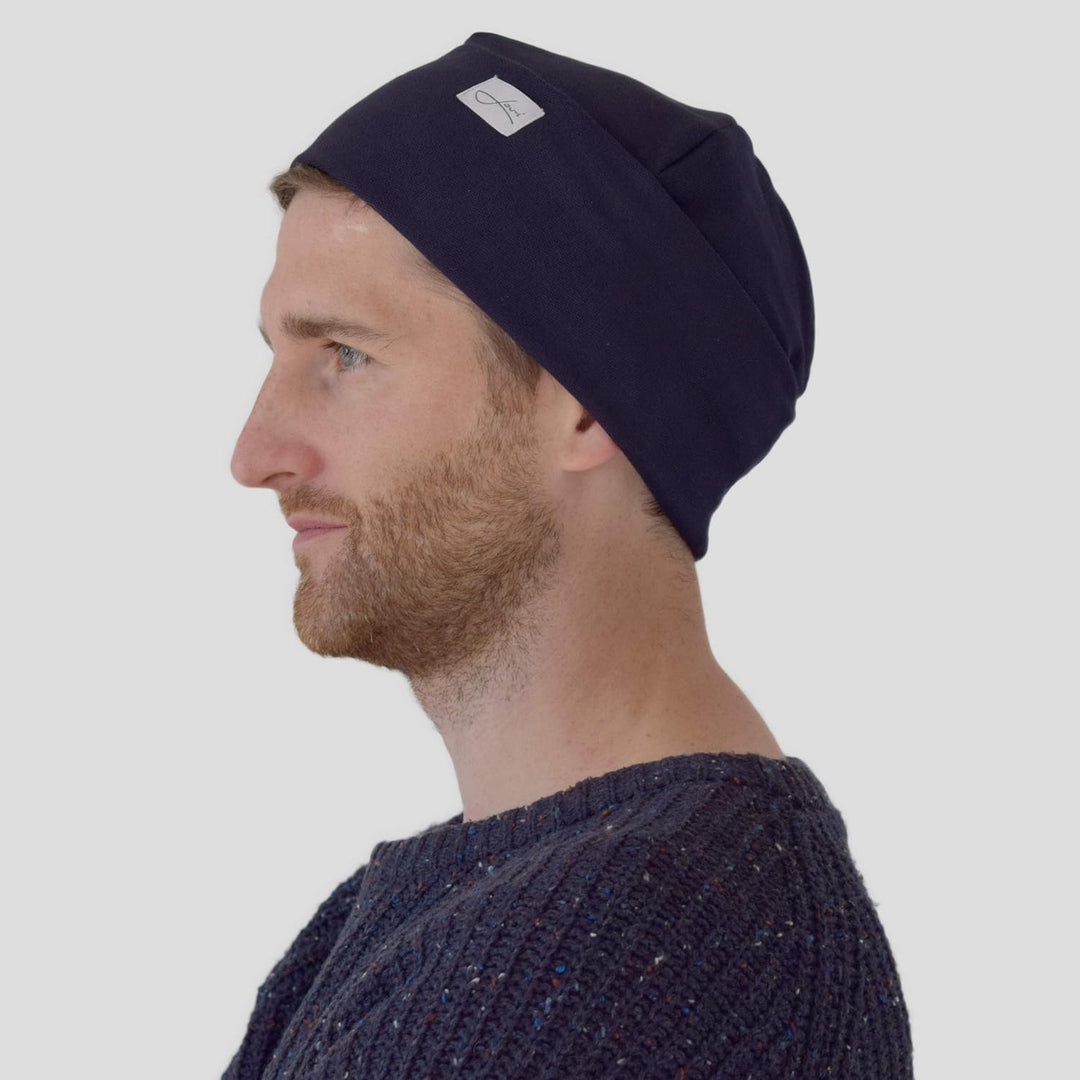 Baumwollmütze blau Made in Germany - Unisex Beanie - Sehr leichte & bequeme Sommermütze