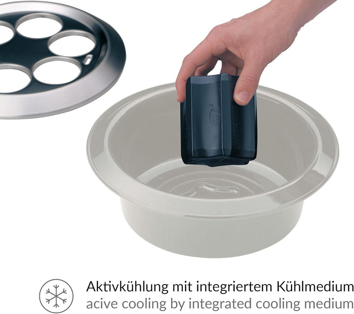 alfi KONFERENZBOY, coconut white, Konferenzkühler aus Kunststoff mit Edelstahlabdeckung, Tischkühler
