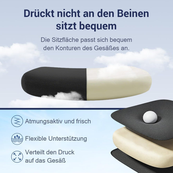 Ergonomischer Bürostuhl, Lendenwirbelstütze, höhenverstellbarer Chefsessel, Drehstuhl, Netzstuhl (Bl