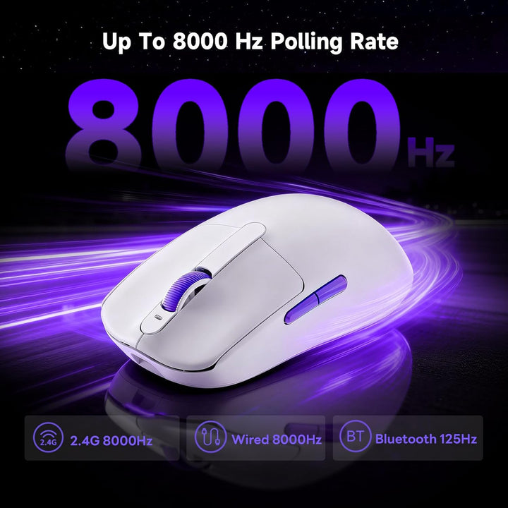 Akko Dash Ultra kabellose Gaming-Maus, 41 g ultraleichte Maus,PAW3950-Gaming-Sensor, BT/2,4-GHz-kabe