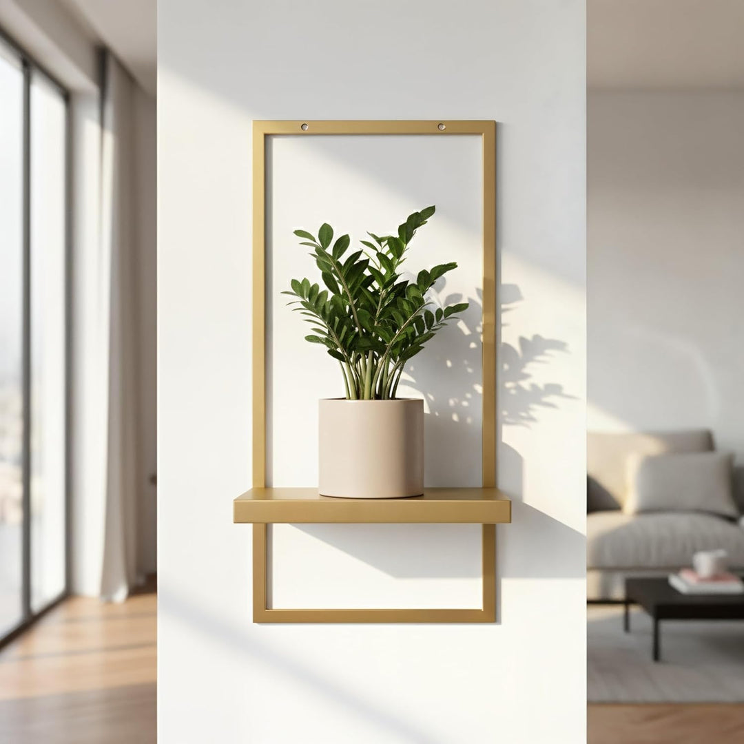UNO RIPIANI Metall-Wandregal – Wandboard zur Wandmontage, pulverbeschichtet, modern, 20×21×40 cm, Ab