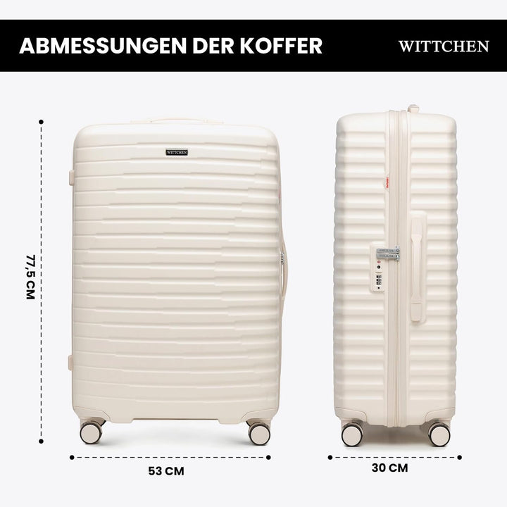 WITTCHEN Motion Line Grosser Koffer leichtes Reisegepäck Hartschale Polycarbonat TSA-Schloss Telesko