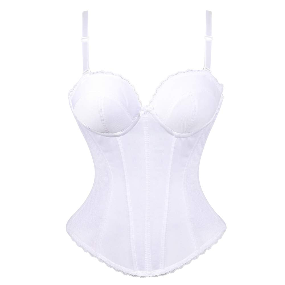 Grebrafan Damen Brautcorsage Korsett Unterwäsche Bustier 38-40 Weiãÿ, 38-40 Weiãÿ