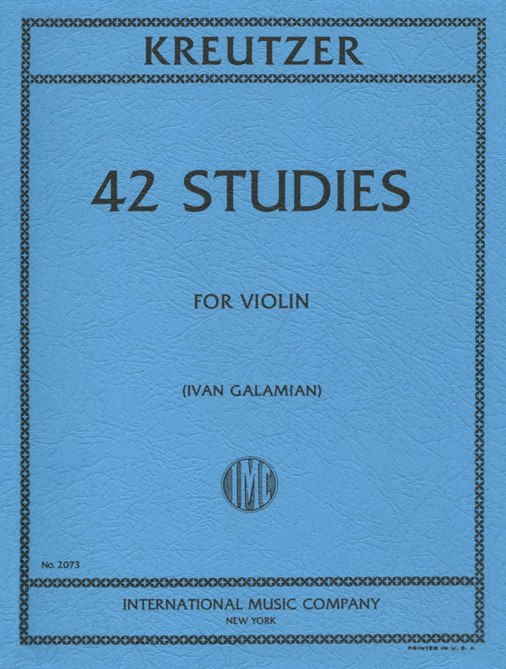 KREUTZER - Estudios y Caprichos (42) para Violin (Galamian)