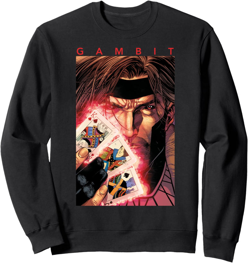 Marvel X-Men Gambit Three Aces Poster Sweatshirt