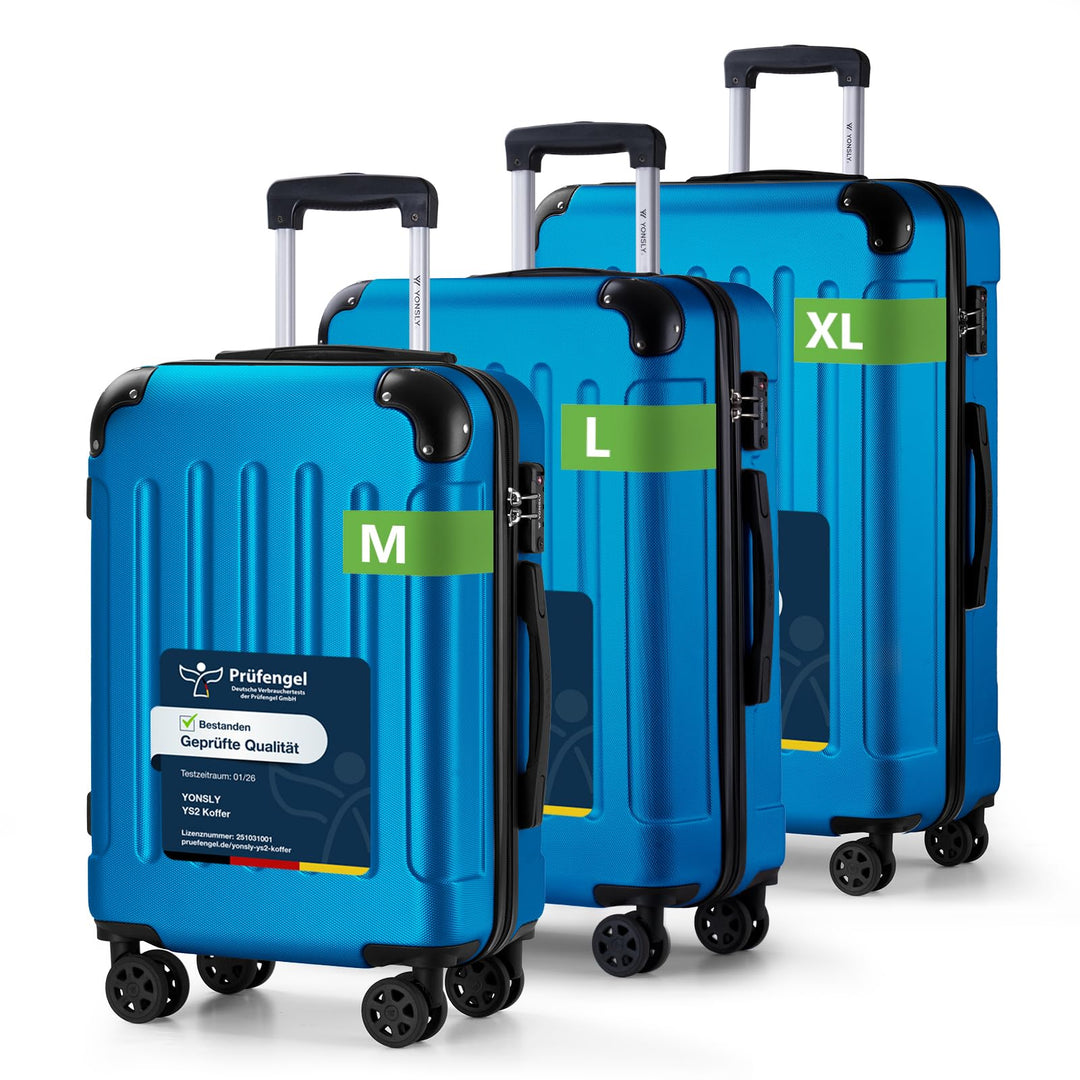 Suitcase Set, TSA-Schloss YKK-Reissverschluss Reisekoffer, Hartschalenkoffer, Gepäck Trolley, 4 Roll