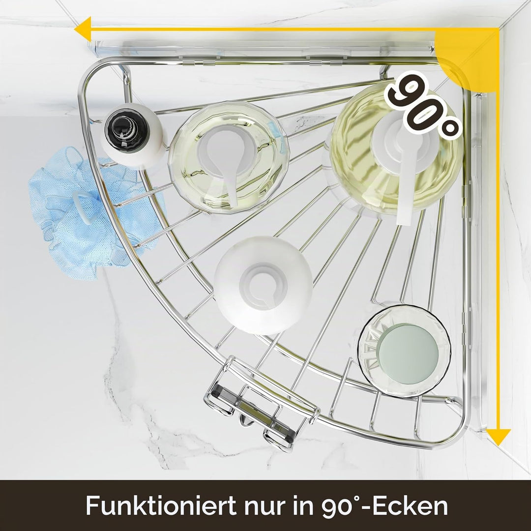 Orimade Eckablage Duschablage ohne Bohren SUS304 Edelstahl, Selbstklebend Duschregal Duschkörbe Rost